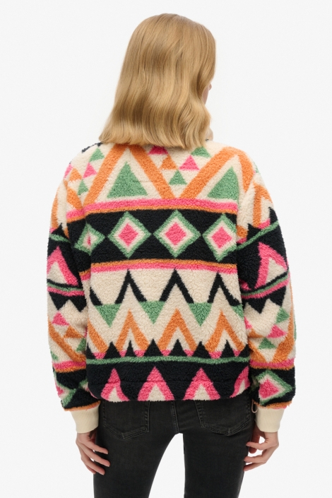 Superdry multi color dames trui | Model achteraanzicht