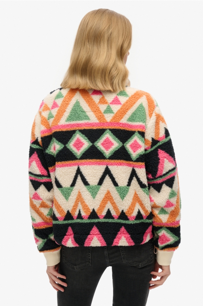 Superdry multi color dames trui | Model achteraanzicht