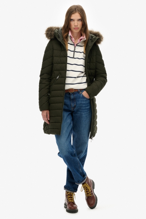 Superdry groene dames jas | Model