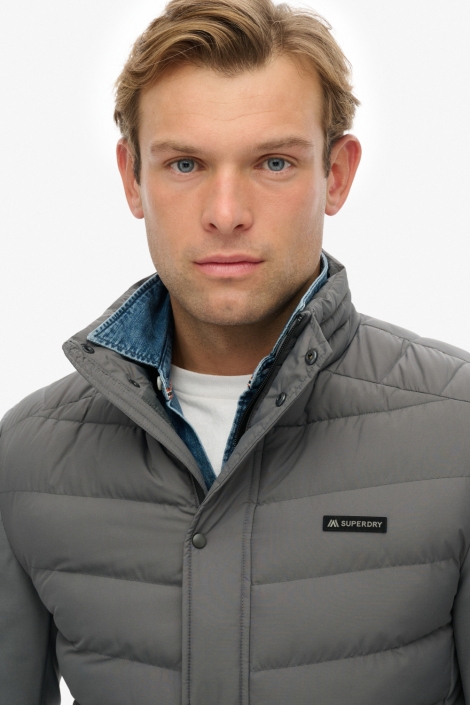 Superdry groene heren jas | Close up