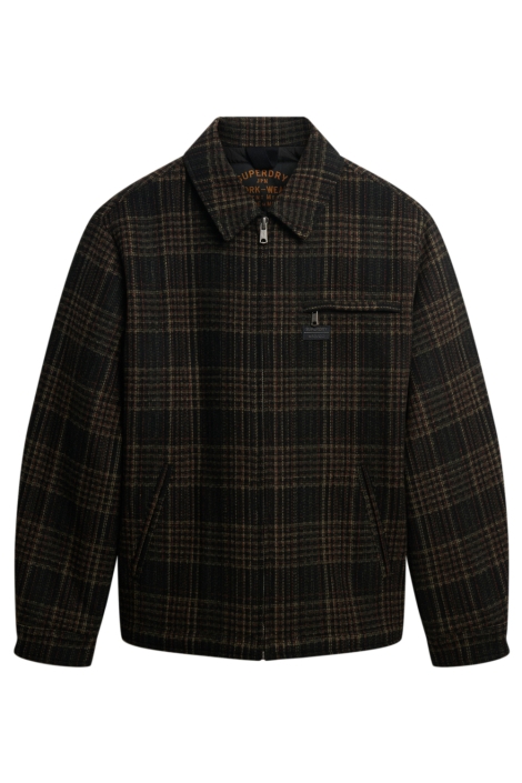 Superdry bruine heren jas | Vooraanzicht