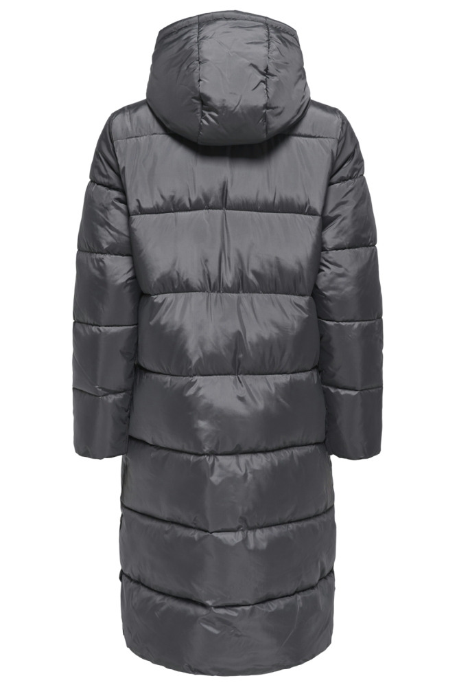 Only grijze dames jas | Achteraanzicht