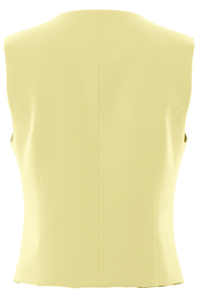 Pieces gele dames gilet | Achteraanzicht