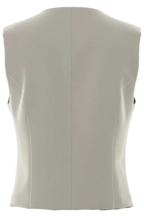 Pieces ecru dames gilet | Achteraanzicht