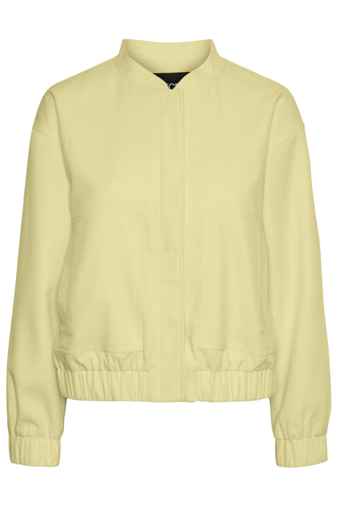 Pieces gele dames jas | Vooraanzicht