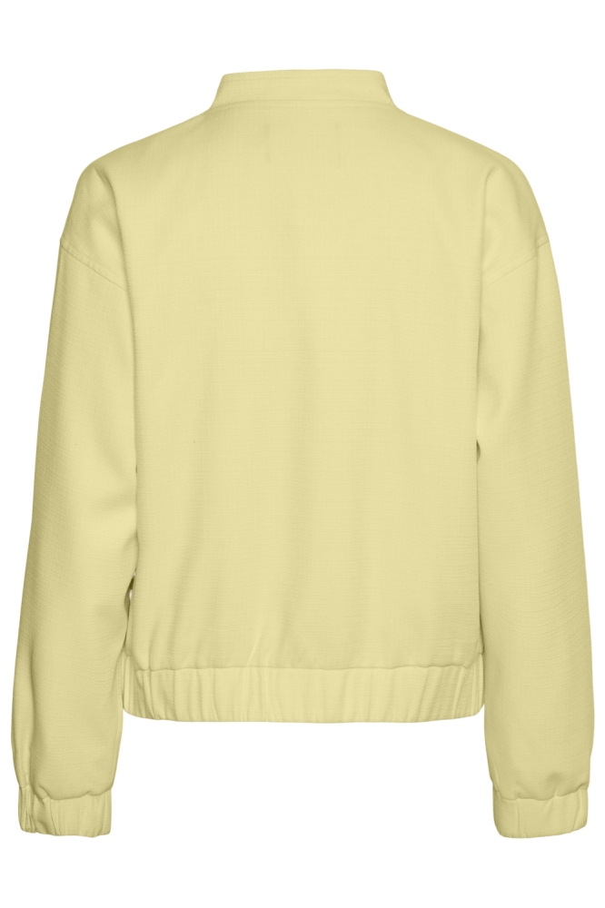 Pieces gele dames jas | Achteraanzicht