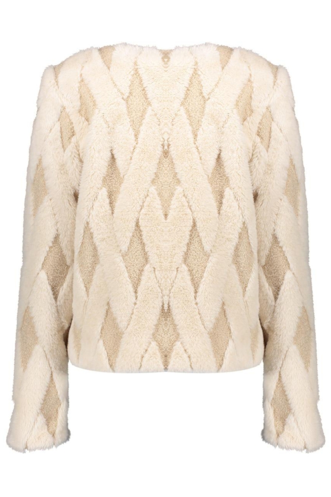 Geisha ecru dames vest | Achteraanzicht