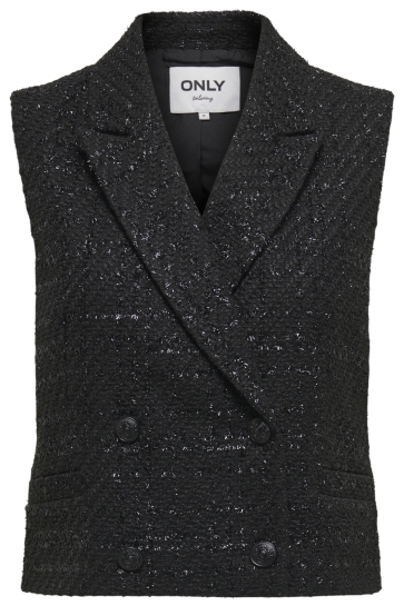 Only ONLNUNA S/L BOUCLE VEST TLR 15314677 BLACK