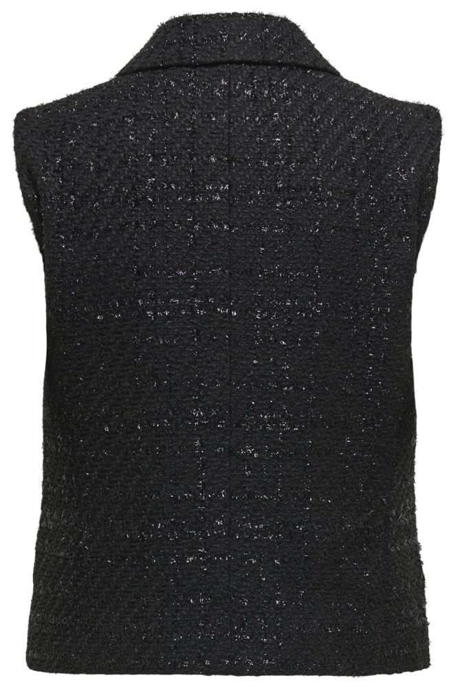 Only zwarte dames gilet | Achteraanzicht