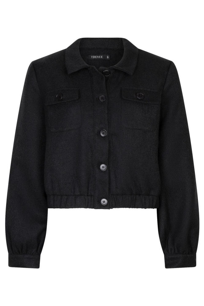 Ydence zwarte dames jas | Vooraanzicht