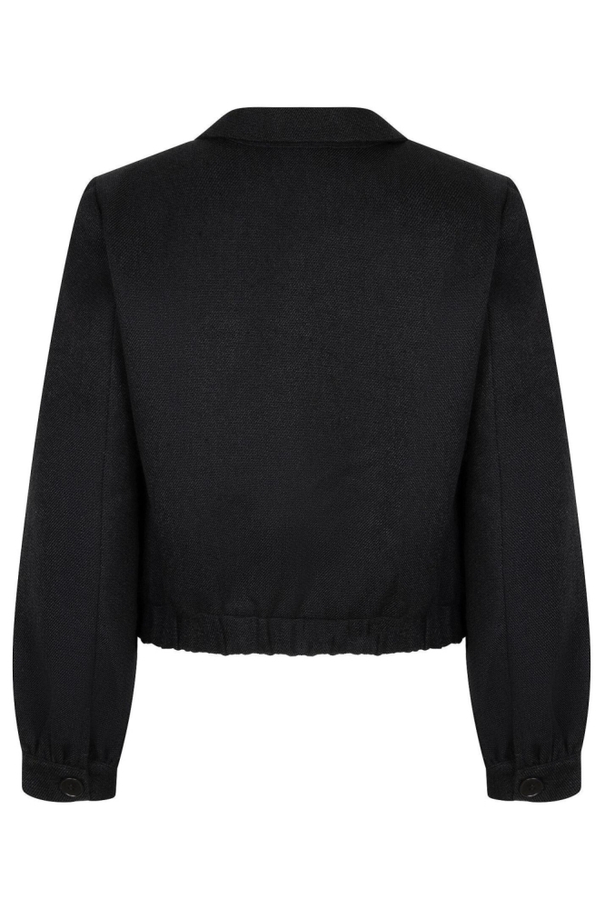 Ydence zwarte dames jas | Achteraanzicht