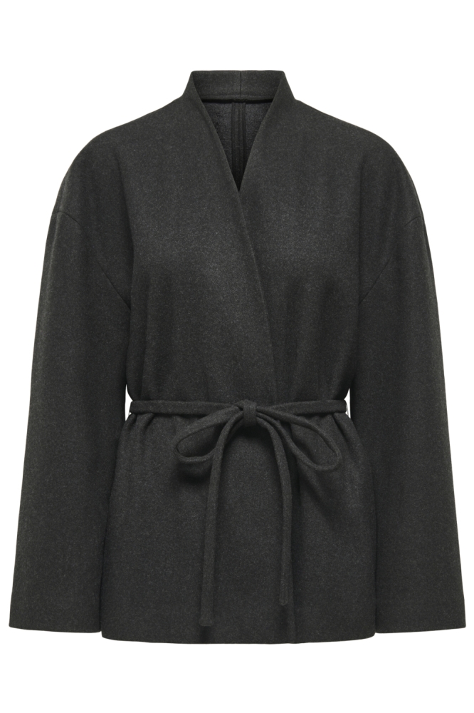 Only grijze dames jas | Vooraanzicht