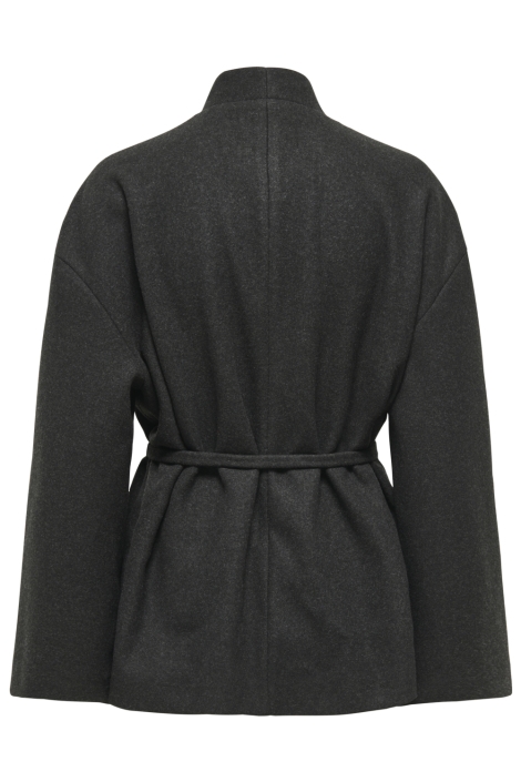 Only grijze dames jas | Achteraanzicht