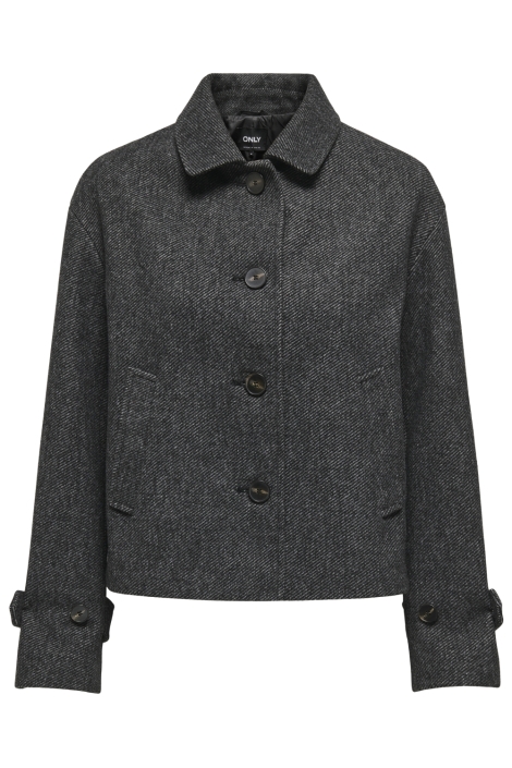 Only grijze dames jas | Vooraanzicht