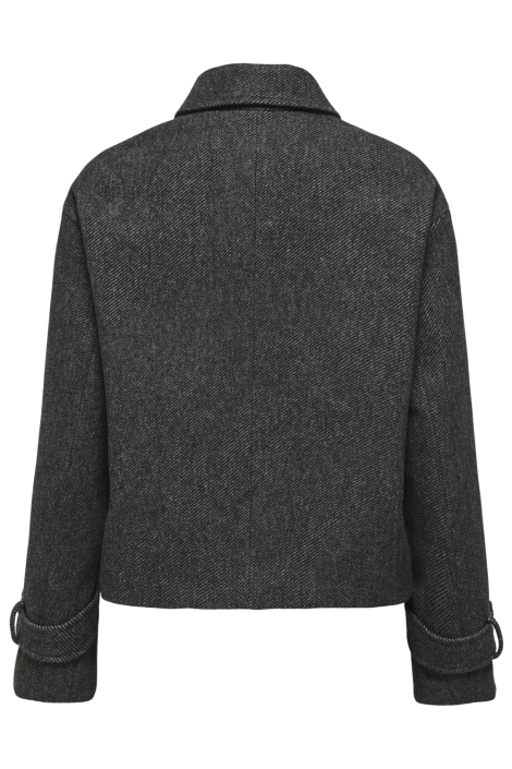 Only grijze dames jas | Achteraanzicht