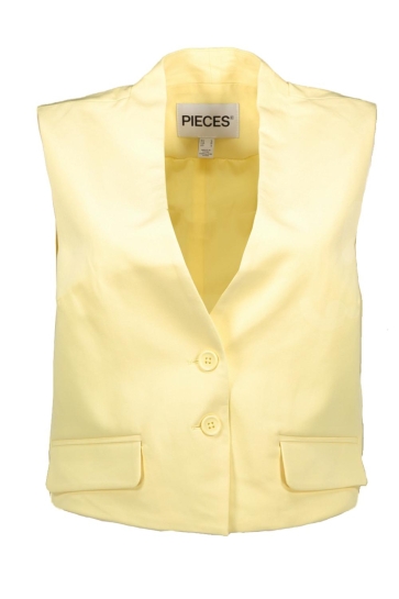 Pieces Gilet PCNIMORA WAIST COAT 17151771 FRENCH VANILLA