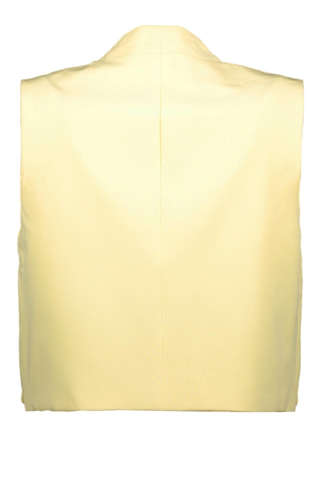 Pieces gele dames gilet | Achteraanzicht