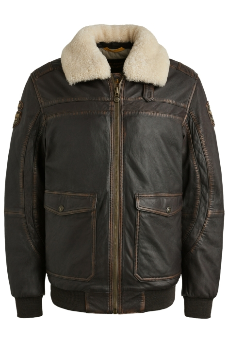 PME legend bruine heren leren jas | Vooraanzicht