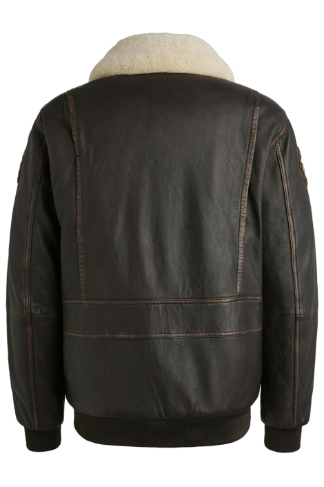 PME legend bruine heren leren jas | Achteraanzicht