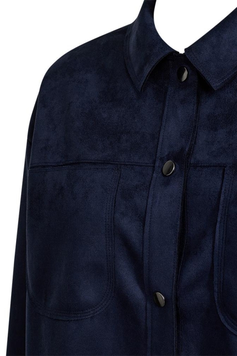 Freequent blauwe dames blazer | Close up