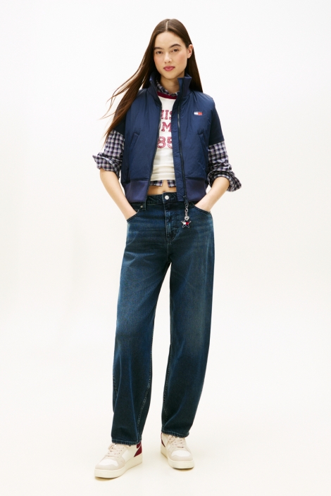 Tommy Jeans blauwe dames jas | Model
