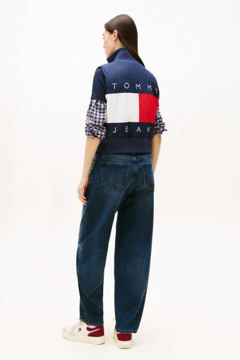 Tommy Jeans blauwe dames jas | Model