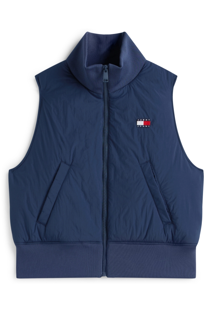 Tommy Jeans blauwe dames jas | Vooraanzicht