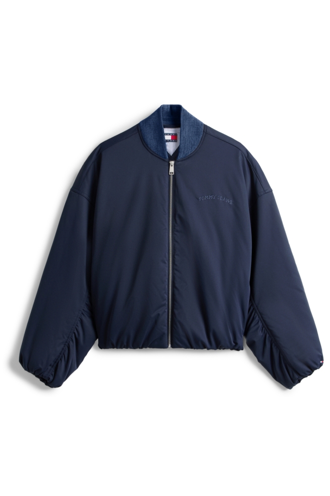 Tommy Jeans blauwe dames jas | Vooraanzicht