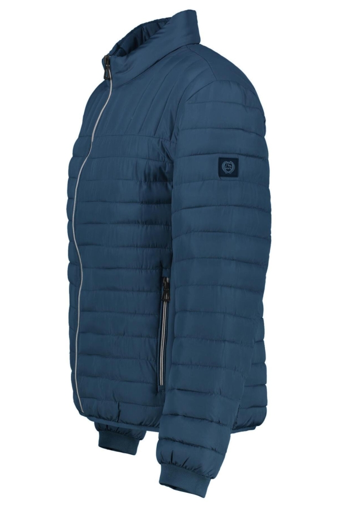 Lerros blauwe heren jas | Zijaanzicht