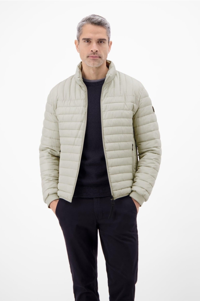 Lerros grijze heren jas | Model vooraanzicht