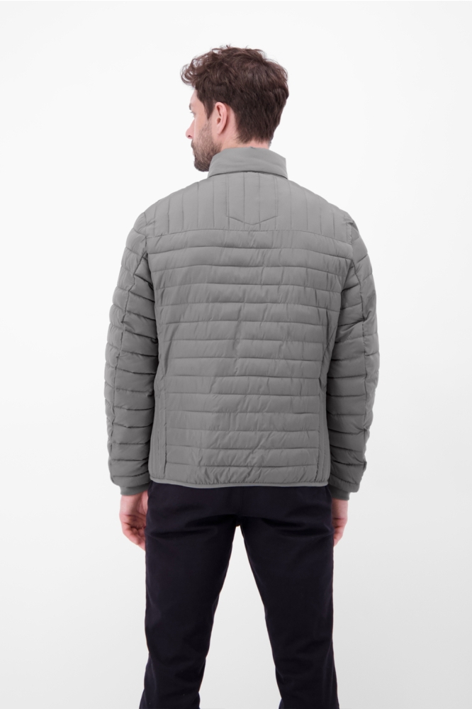 Lerros grijze heren jas | Model achteraanzicht