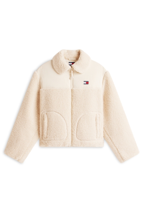 Tommy Jeans witte dames jas | Vooraanzicht