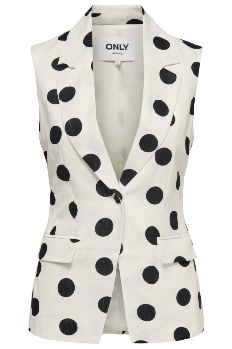 Only witte dames gilet | Vooraanzicht