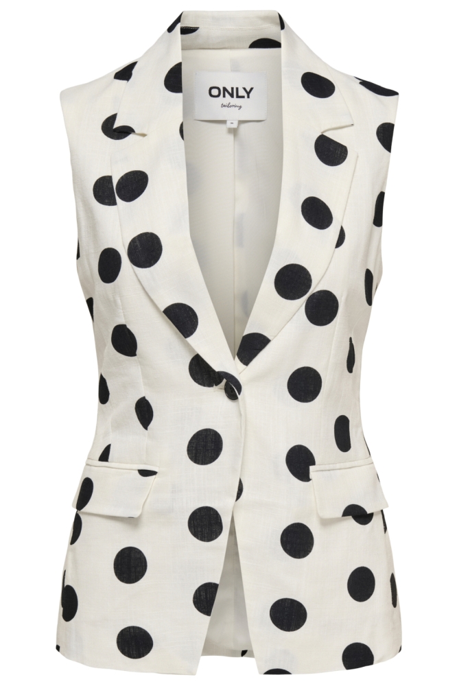 Only witte dames gilet | Vooraanzicht