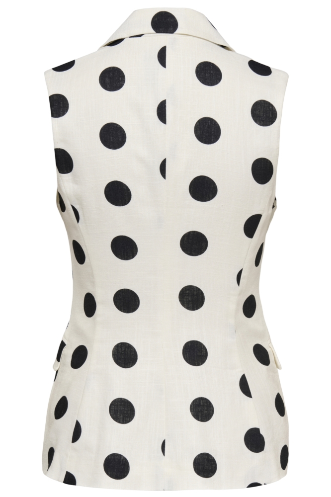 Only witte dames gilet | Achteraanzicht