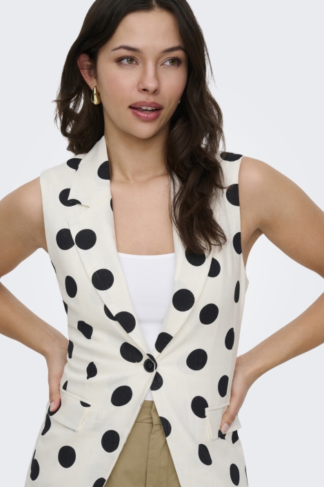 Only witte dames gilet | Close up