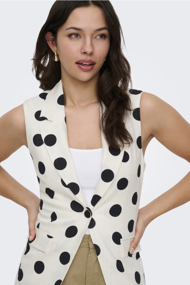 Only witte dames gilet | Close up