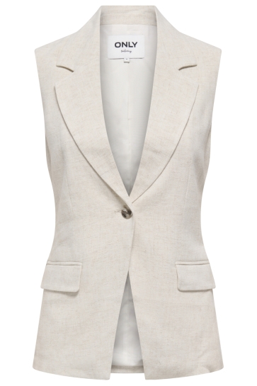 Only Gilet ONLVIESTA S/L LINEN BL WAISTCOAT TL 15375017 MOONBEAM