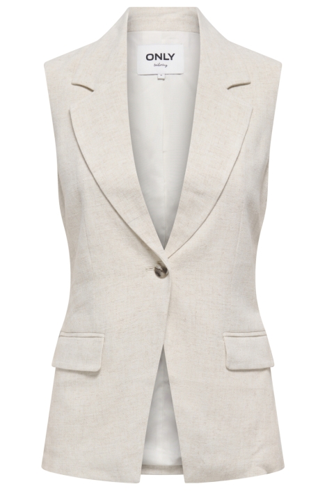 Only beige dames gilet | Vooraanzicht