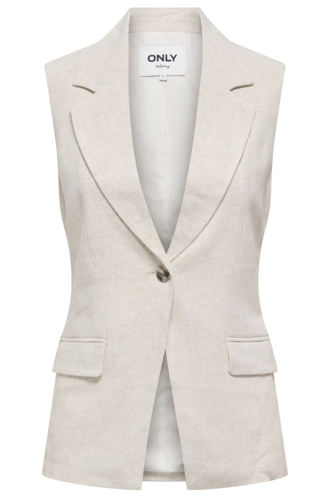 Only beige dames gilet | Vooraanzicht