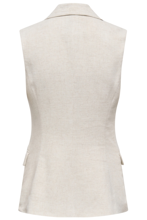 Only beige dames gilet | Achteraanzicht