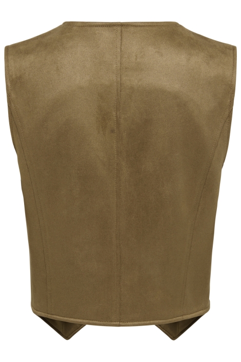 Only cognac dames gilet | Achteraanzicht