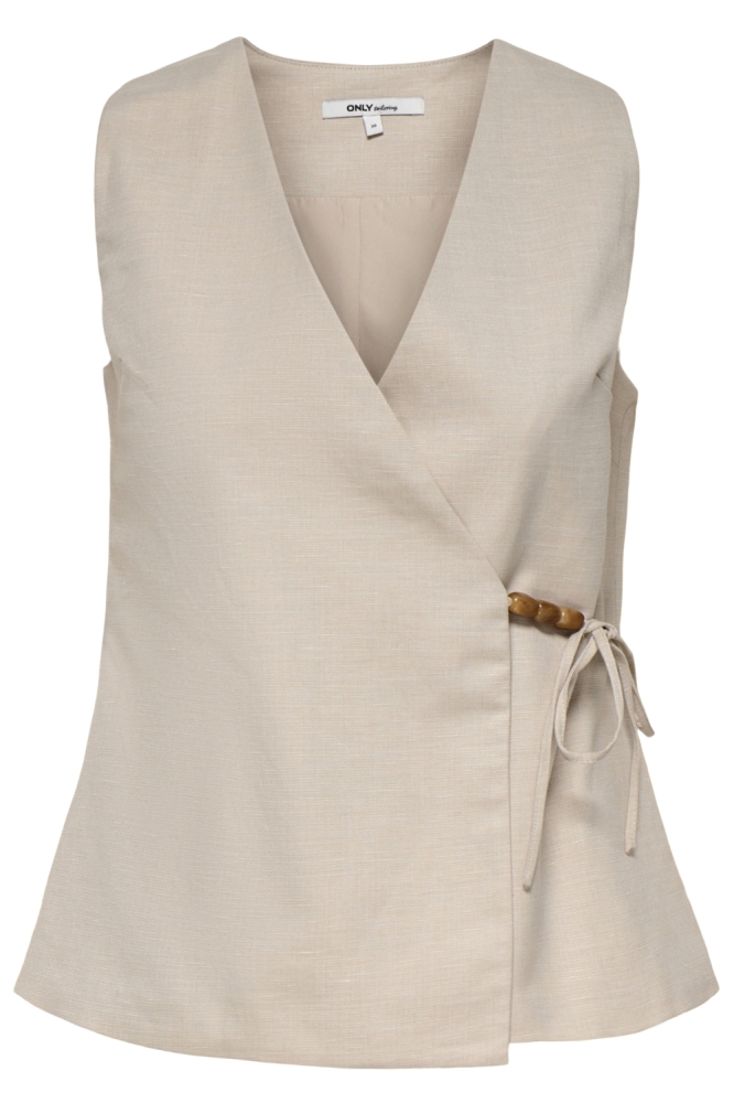 Only beige dames gilet | Vooraanzicht