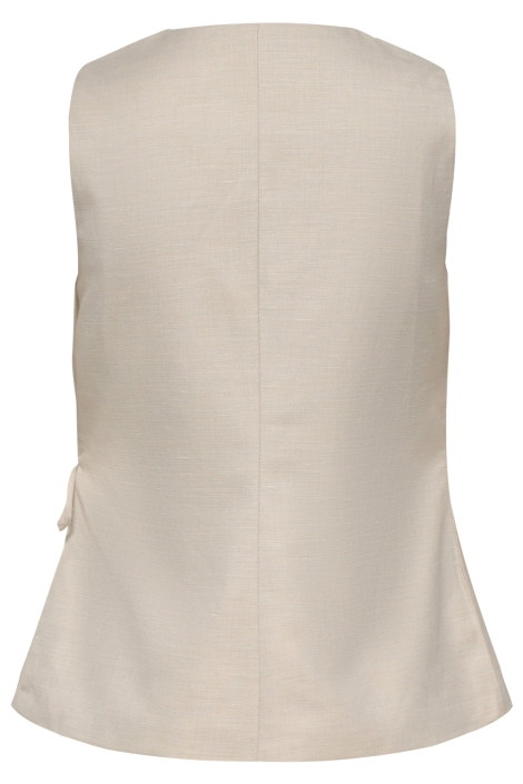 Only beige dames gilet | Achteraanzicht