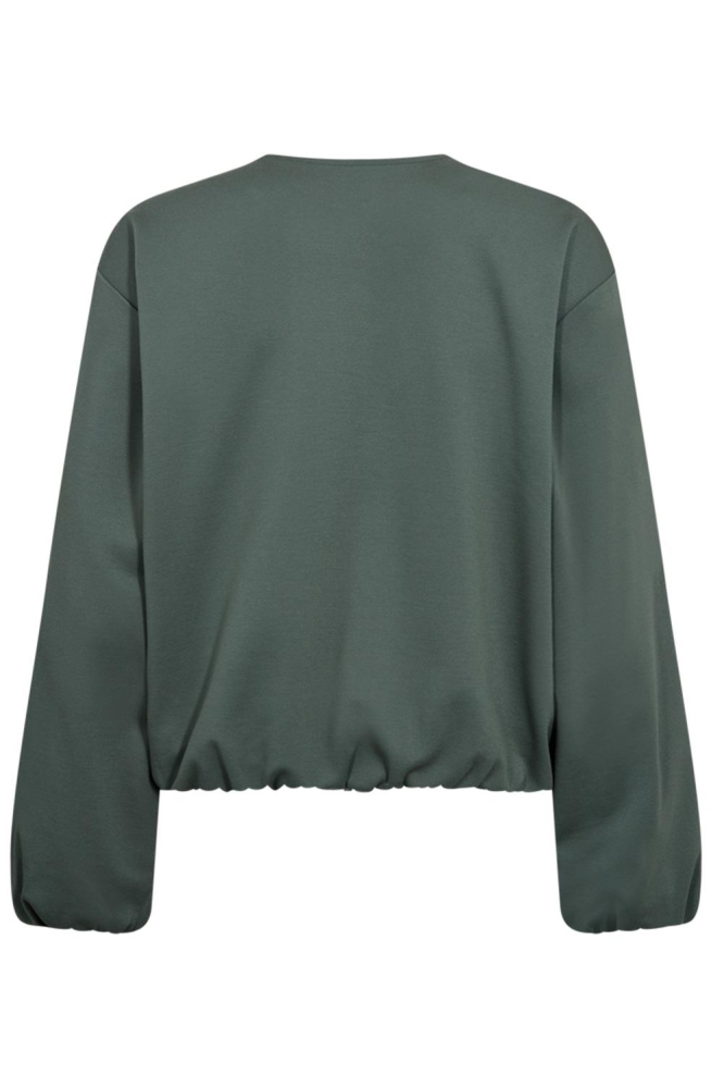 Freequent groene dames jas | Achteraanzicht