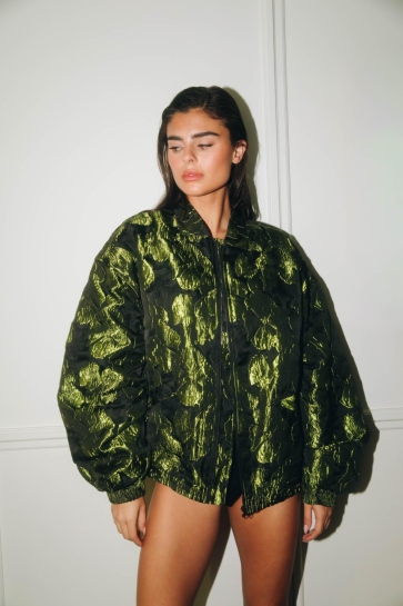 Refined Department Jas WOVEN JACQUARD BOMBER R2512459832 705 LIME