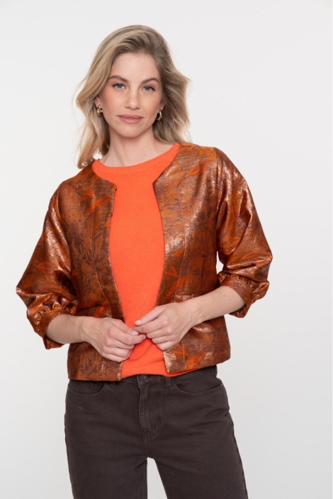 Geisha oranje dames blazer | Model vooraanzicht