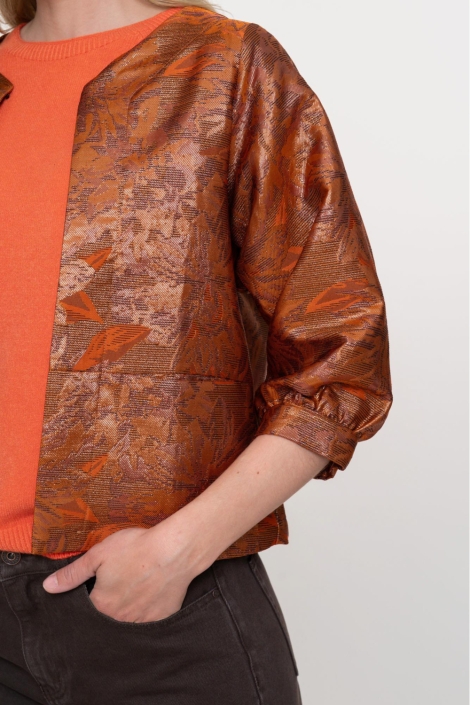 Geisha oranje dames blazer | Close up