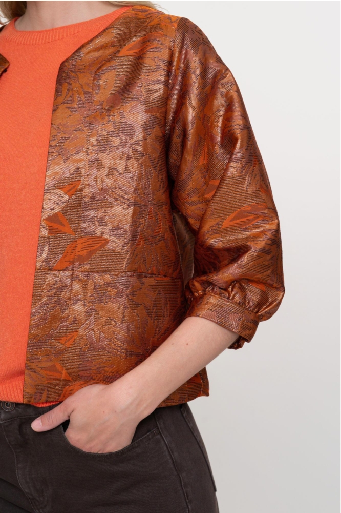 Geisha oranje dames blazer | Close up