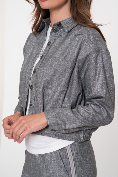 Geisha grijze dames blazer | Model zijaanzicht